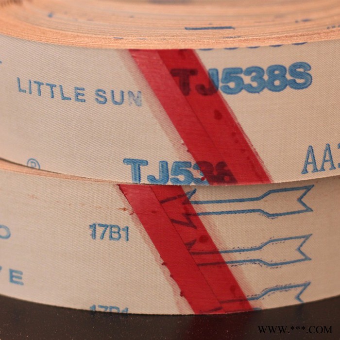 小太阳TJ538S 2100*50 耐磨砂带软布涂层白砂不锈钢铝材砂带定做图4