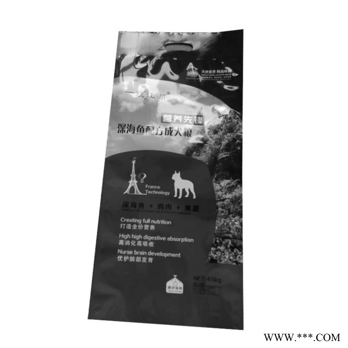 骏跃 八边封狗粮袋  八边封宠物狗粮自立袋 猫粮狗粮包装袋 铝箔站立狗粮自封拉链袋尺寸 厂家材质图2