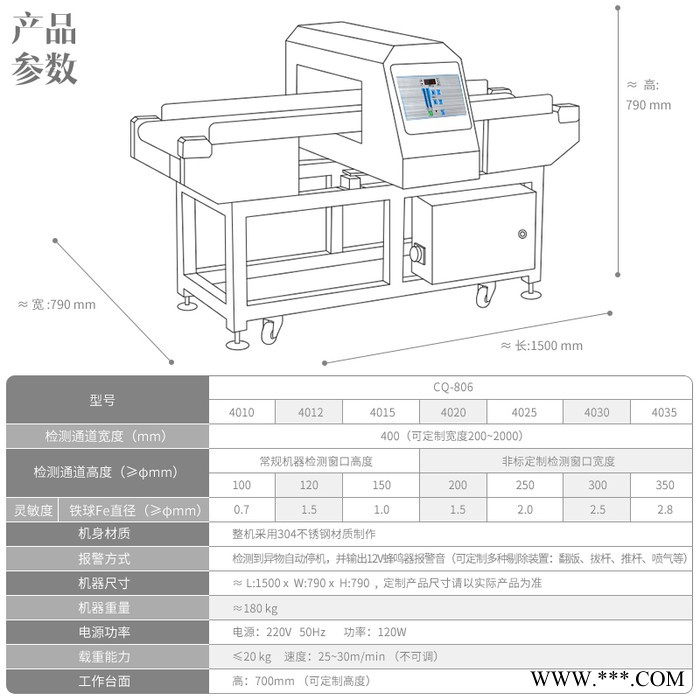 CQ 食品金属探测器铝箔包装茶叶肉类精度全金属检测机牛肉丸金属探测器 金属探测器价格 金属探测器厂家