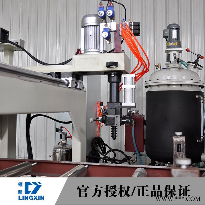 领新聚氨酯pu铝箔装饰板生产线 装饰夹芯板发泡设备 PU金属雕花板生产线图4