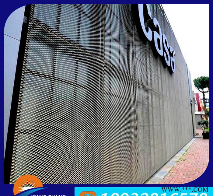 铝板拉伸网厂 金属幕墙 阳极氧化装饰网 江苏地区 特殊规格可定制图3