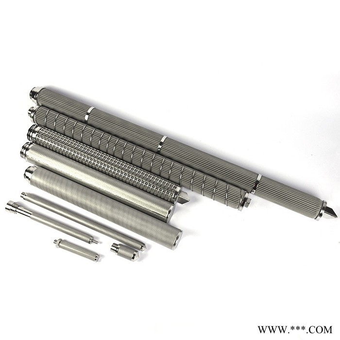 钛粉末烧结过滤芯   蜡烛式不锈钢波折滤芯 庞氏生产定制 烟气过滤折波滤芯图3