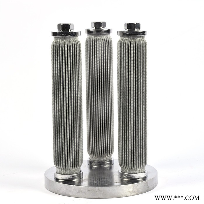 钛粉末烧结过滤芯   蜡烛式不锈钢波折滤芯 庞氏生产定制 烟气过滤折波滤芯图4
