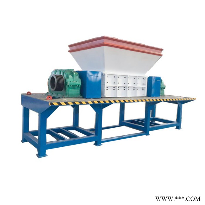 双轴橡胶木材油漆桶塑料轮胎生活垃圾撕碎机 金属彩钢瓦废铁粉碎机图5