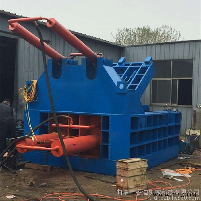 睿迪牌废铝屑金属压块打包机 铁屑铁粉铁丝压包机厂家图7