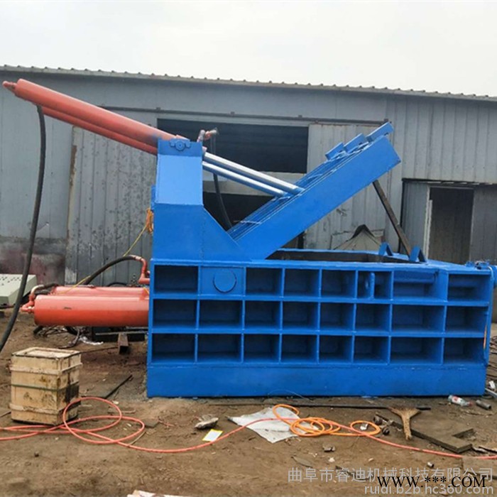 睿迪牌废铝屑金属压块打包机 铁屑铁粉铁丝压包机厂家图2