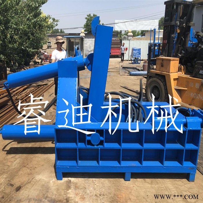 睿迪牌废铝屑金属压块打包机 铁屑铁粉铁丝压包机厂家图4