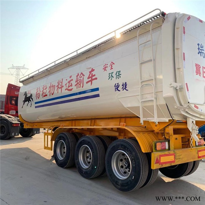 新型铁粉罐式后翻半挂车  后翻罐式自卸车 轻型罐式后翻车 **图2