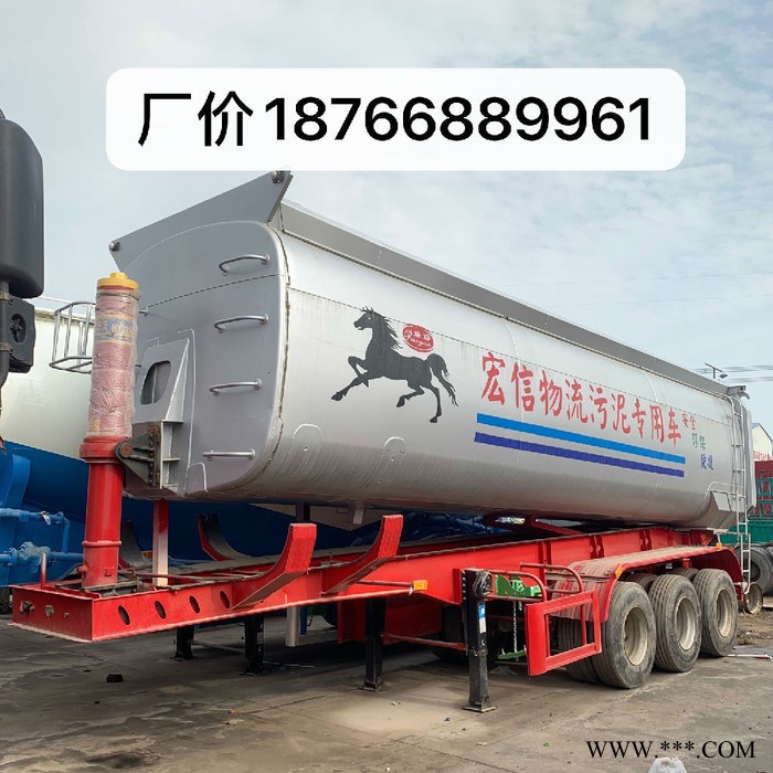 新型铁粉罐式后翻半挂车  后翻罐式自卸车 轻型罐式后翻车 **图3