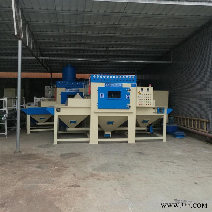 不锈钢五金自动喷砂机热处理焊接件喷砂设备工厂直销全国自动喷砂机百耀BH-3510-12A 输送式自动喷砂机图5