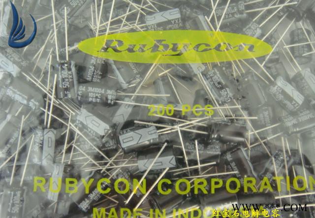 原Rubycon红宝石电解电容100UF 35V铝电解一级代理 原装现货图2