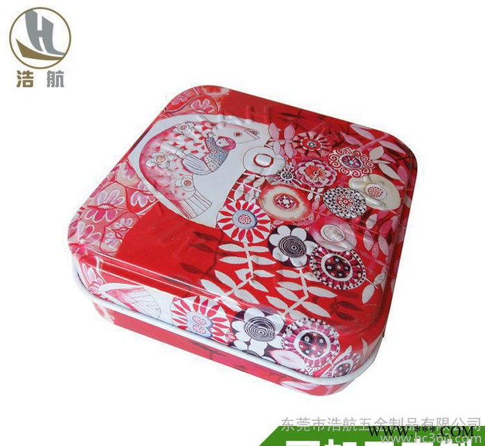 **直销装化妆品散粉金属盒方形马口铁粉扑盒可加工定制图3