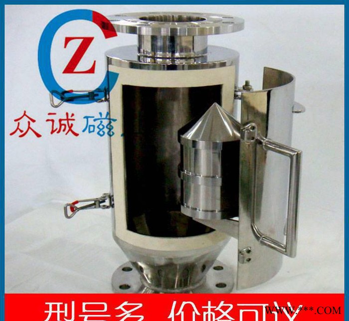 永磁筒式磁选机 不锈钢永磁筒过滤分离吸铁粉 粮食加工除铁永磁筒
