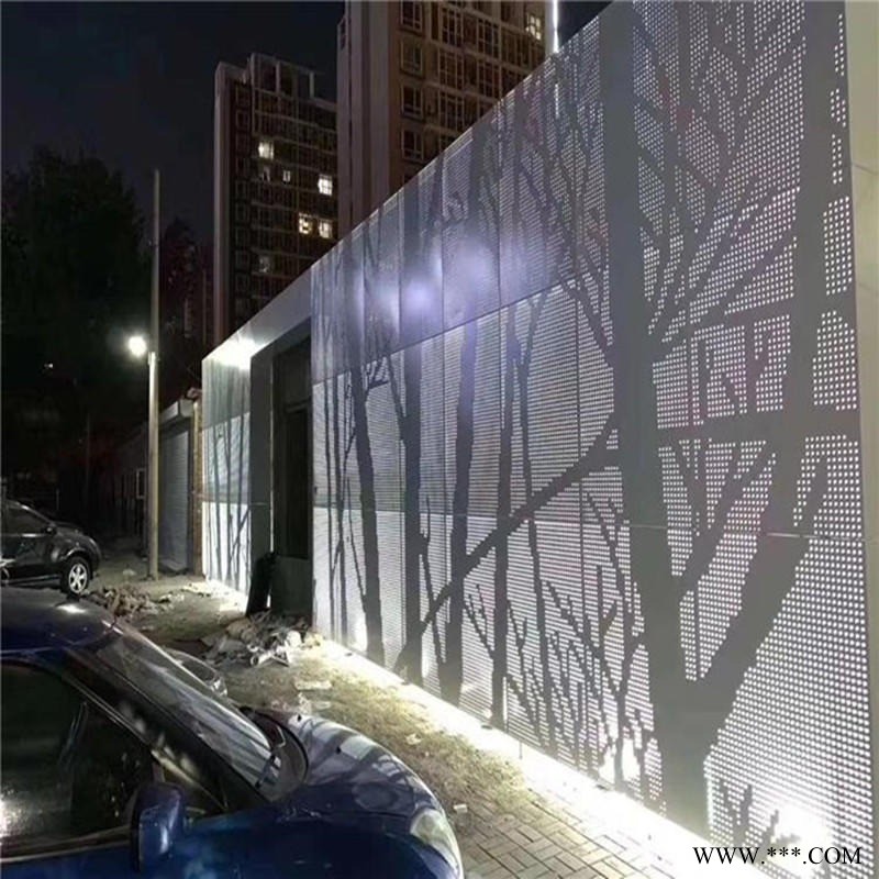 树形冲孔铝板 旅游接待中心树形穿孔铝单板 欧佰幕墙冲孔铝合金板