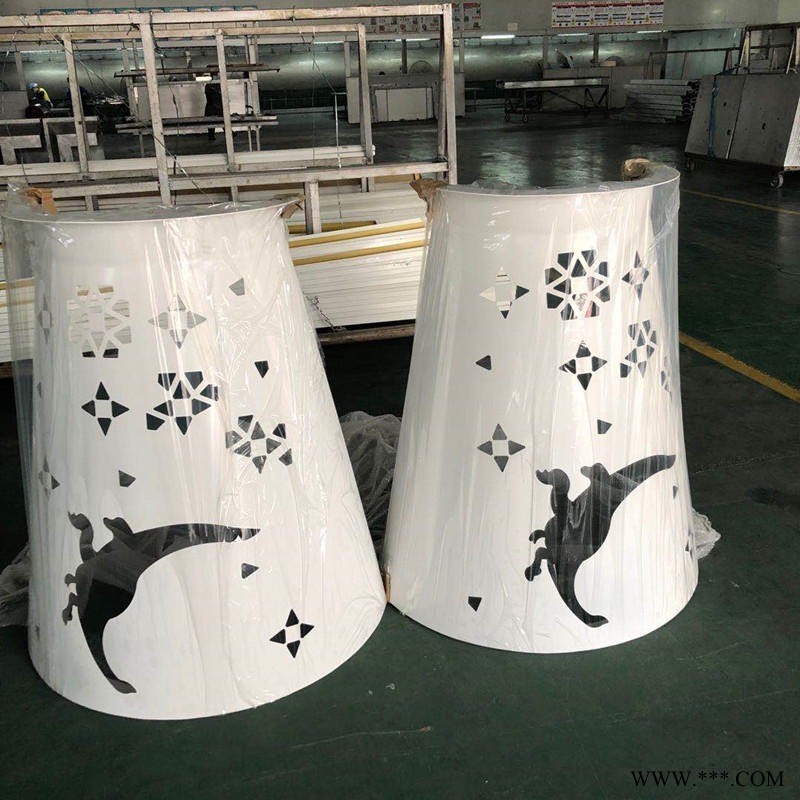 选择商务大厦冲孔铝板 走廊圆弧镂空包柱冲孔铝板 铝单板树叶造型 中庭电梯雕花2.0弯曲树状铝单板