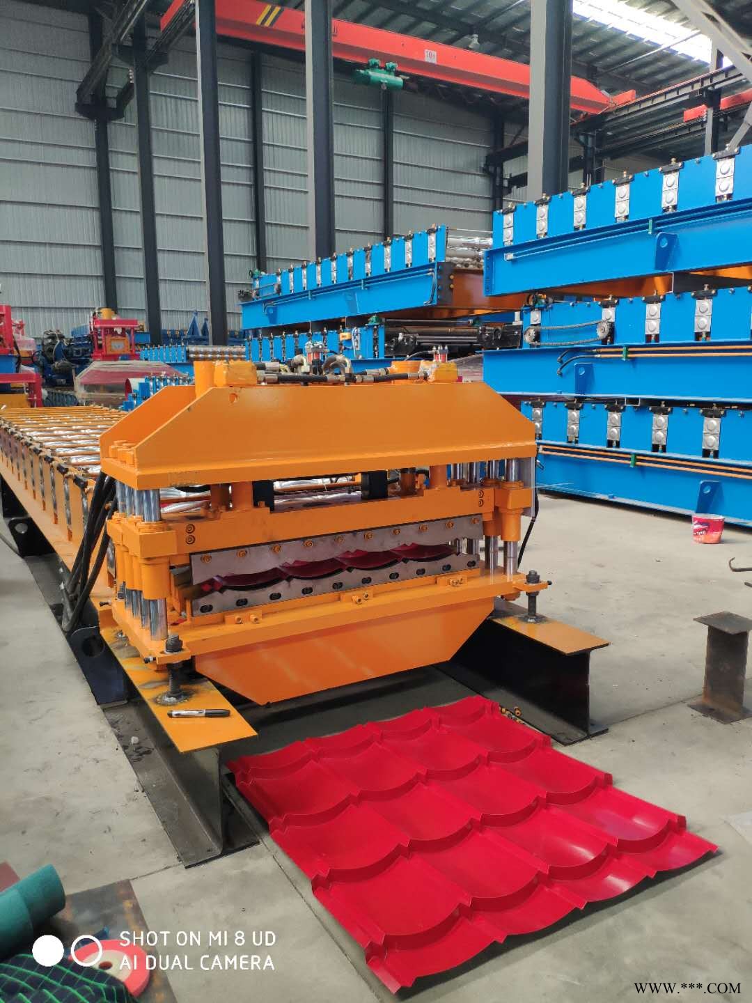 铝板仿树脂压瓦机 琉璃瓦成型设备 5峰琉璃瓦设备 6峰琉璃瓦设备 超宇机械生产图2