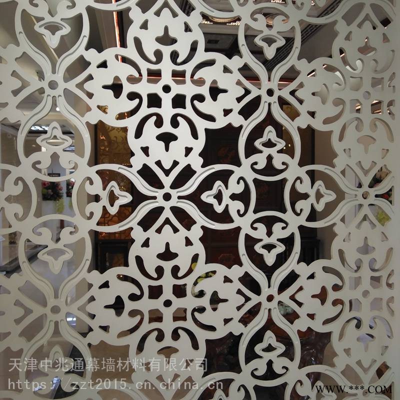 外墙雕花铝板_幕墙镂空装饰板_墙面雕刻冲孔铝板图2