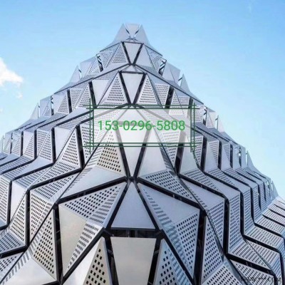 包柱铝单板异形穿孔镂空雕花来图定制氟碳木纹热转印定做铝板厂家