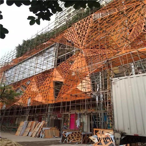 咖啡店吊顶雕花铝单板报价 造型订制铝单板 冲孔铝板图3