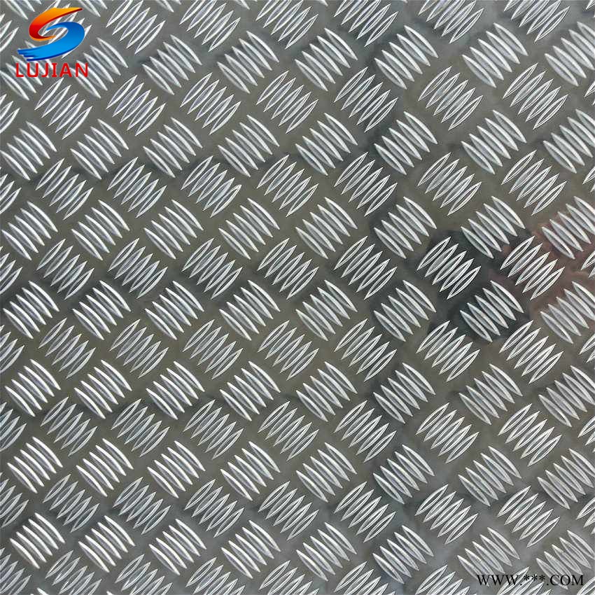 长期供应花纹铝板 五筋 指针 橘纹等 防滑用铝板 汽车 楼梯 厂库防滑用铝图2