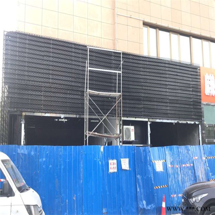 安阳   优质奥迪装饰冲孔板  铝板六角孔穿孔板   迅鹰商场门头装饰网图2