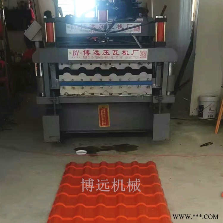 彩钢树脂瓦设备 博远竹节琉璃瓦机 800铝板琉璃瓦压瓦机图2
