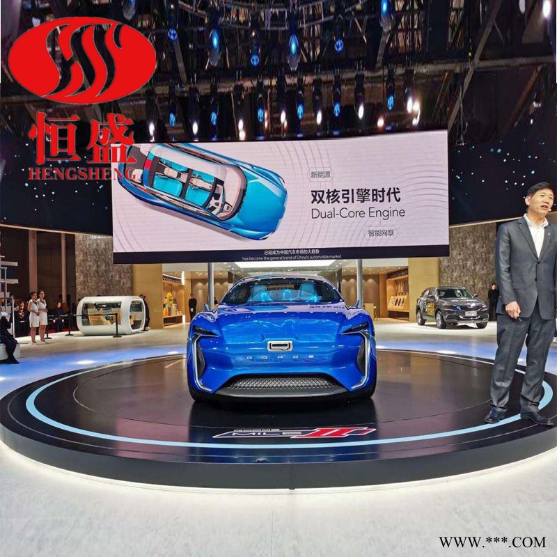 厂家定制汽车旋转展台 恒盛汽车升降旋转台 车展用旋转台铝板旋转展台图2