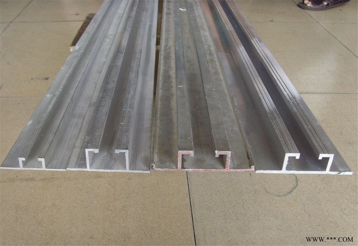 供应 广告牌滑道抱箍紧固件 标识背槽铝材配件 铝板 铝槽 鲁剑铝材图2