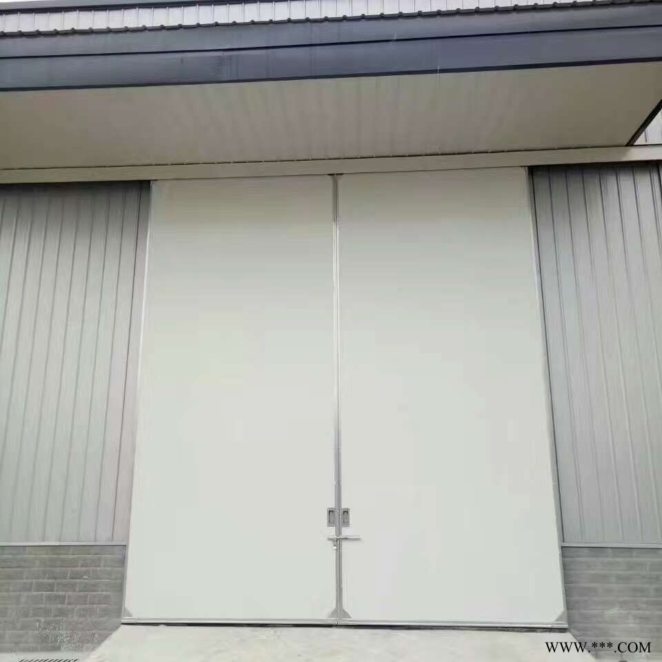 工业门厂家 推拉门 电动推拉门 铝板工业门推拉门 万利盈门业图2