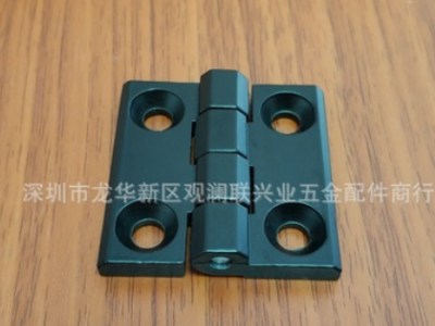 供应4040锌合金门铰链合页 喷塑铰链 工业 烤箱2525孔距合叶图2