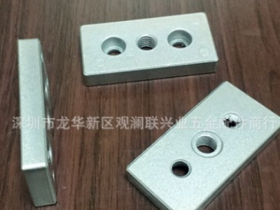 4080铝合金端面连接板 型材脚杯连接块 蹄脚12厘链接铝底板图3