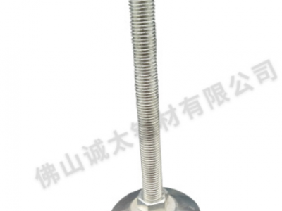 80脚杯固定地脚重型机床平底底座支撑可调节实心304不锈钢脚杯图2