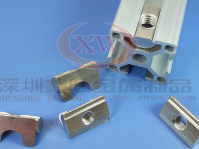 弹片螺母 卡式螺母 碳钢高强度30 40 45铝型材后装螺母 弹性螺母图2