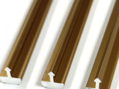 供应铝合金装饰线条 护墙板T型金属包边条定制画框封口压边条图3