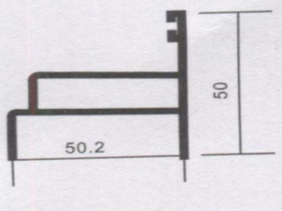 现货供应净化铝型材配件净化板门净化铝合金中空门料50双门料图2