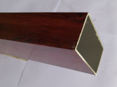 木纹铝方管铝合金型材铝型材15*15 13*15 12*18转印喷涂铝方通图2