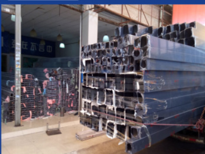 装饰用铝方管 阳极氧化黑色铝方管 喷涂香槟色铝方管 铝合金方管图3