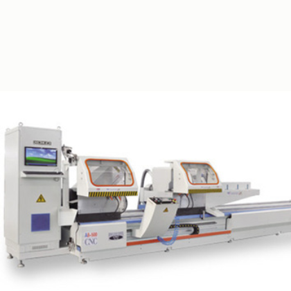 铝型材双角切割锯 断桥铝门窗双头锯 铝门窗加工设备图2