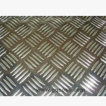 1060大五条筋花纹铝板 3003/5052防滑花纹板 1060橘皮纹铝板加工图3