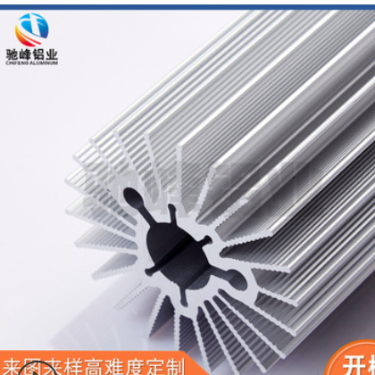 散热器铝型材 高品质太阳花散热器铝型材 东莞电源散热器铝型材图2