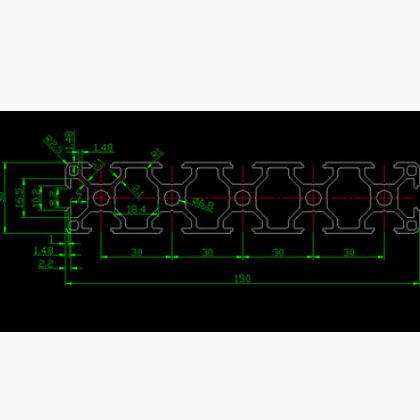 欧标铝型材30150流水线铝材30*150铝合金框架雕刻机台面铝材图2