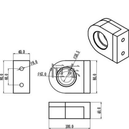 输送带机配件轴承滚筒全套固定胀紧座头尾 40*80工业铝型材流水线图3