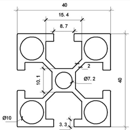 4040国标铝型材2.0厚电泳 4040铝型材 工业铝型材方管 铝合金型材图3